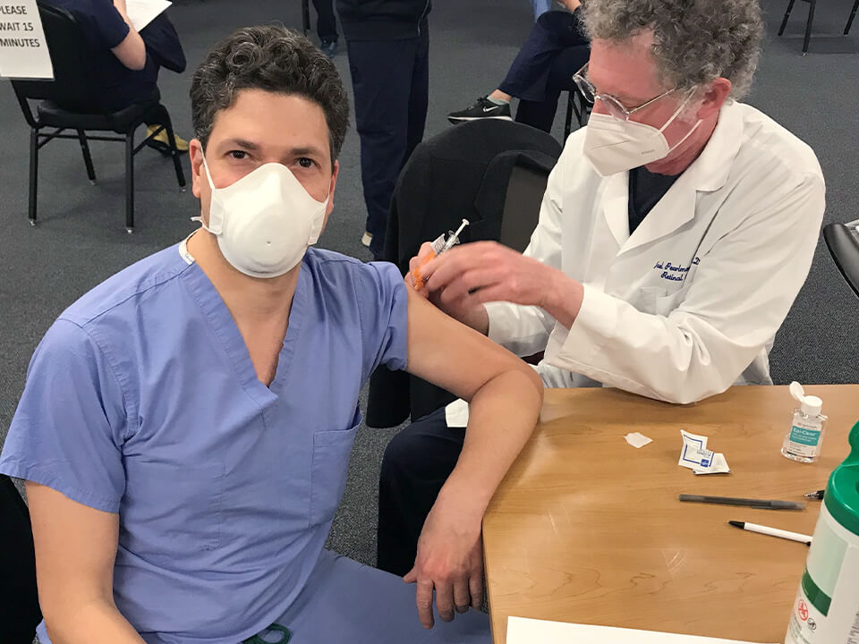 The RCMG team is getting vaccinated for covid 19
